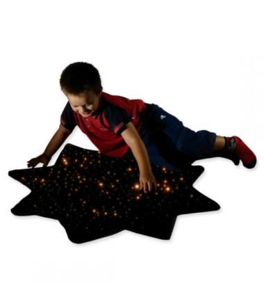 Žvaigždės formos šviesos pluoštų kilimėlis - 100 cm.