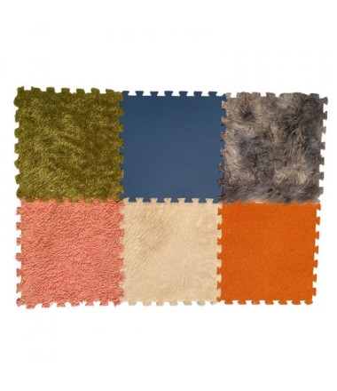 Grindų kilimėlis - dėlionė su 6 skirtingomis tekstūromis