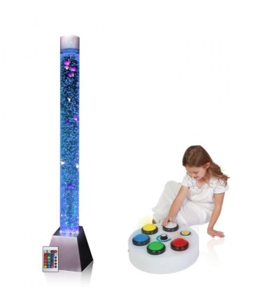 Šviečiantis burbulų vamzdis valdomas pultu