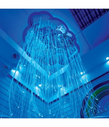 Debesėlio formos šviesos pluoštų užuolaida