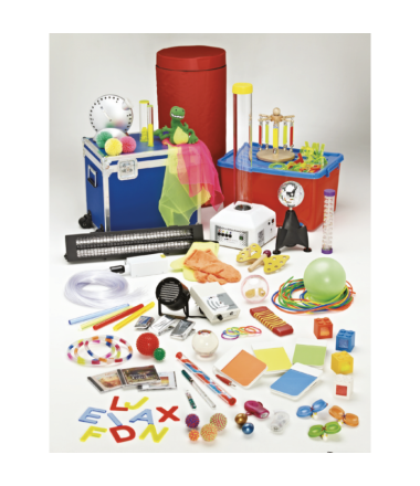 Sensorinis rinkinys įvairių priemonių dėžutėje