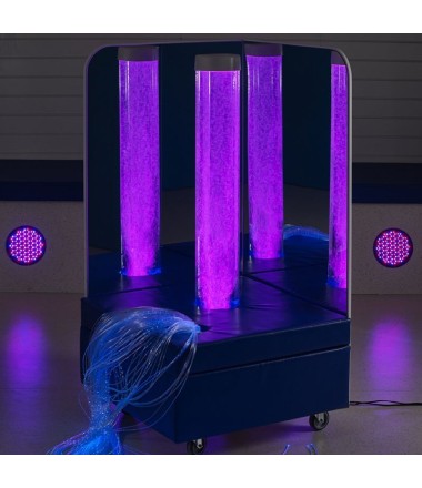 Mobilus burbulų vamzdžių koplektas su šviesos pluoštais