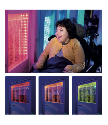 Šviečianti burbulų sienelė