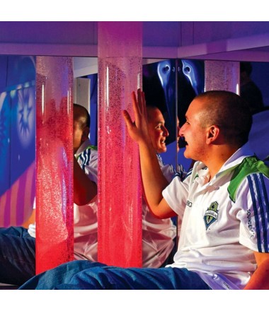 2 Interaktyvūs burbulų vamzdžiai su akriliniu veidrodžiu - 1,5m.