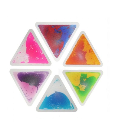 Trikampio formos interaktyvios grindų plytelės ''Spalvos''