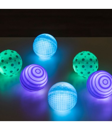 Sensoriniai šviečiantys kamuoliukai