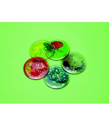 Įvairių spalvų skrituliai šviesos stalui - 5vnt.