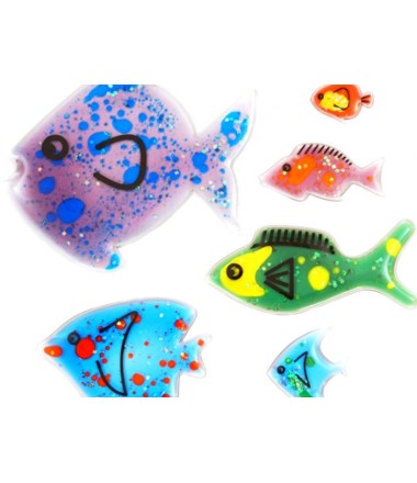 Silikoninės žuvytės šviesos stalui - 6vnt.