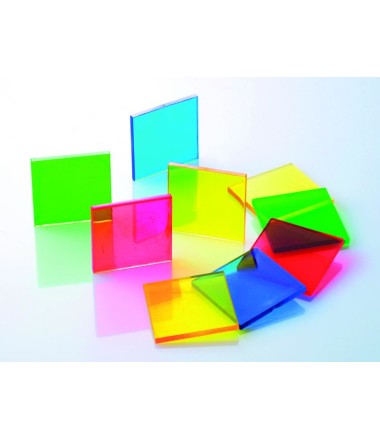 Spalvoto kvadratukai šviesos stalui - 1000vnt.