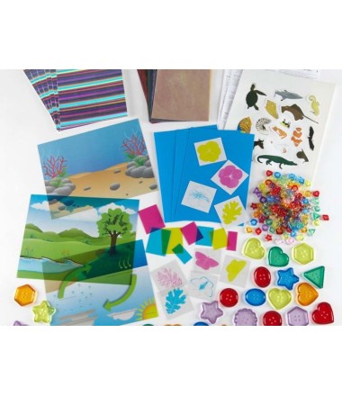 Įvairių priemonių rinkinys šviesos stalui