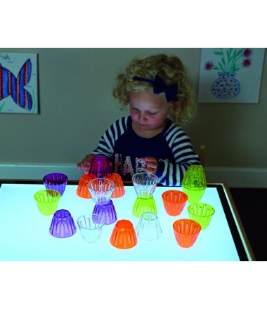 Rūšiavimo puodeliai skirti šviesos staliukui